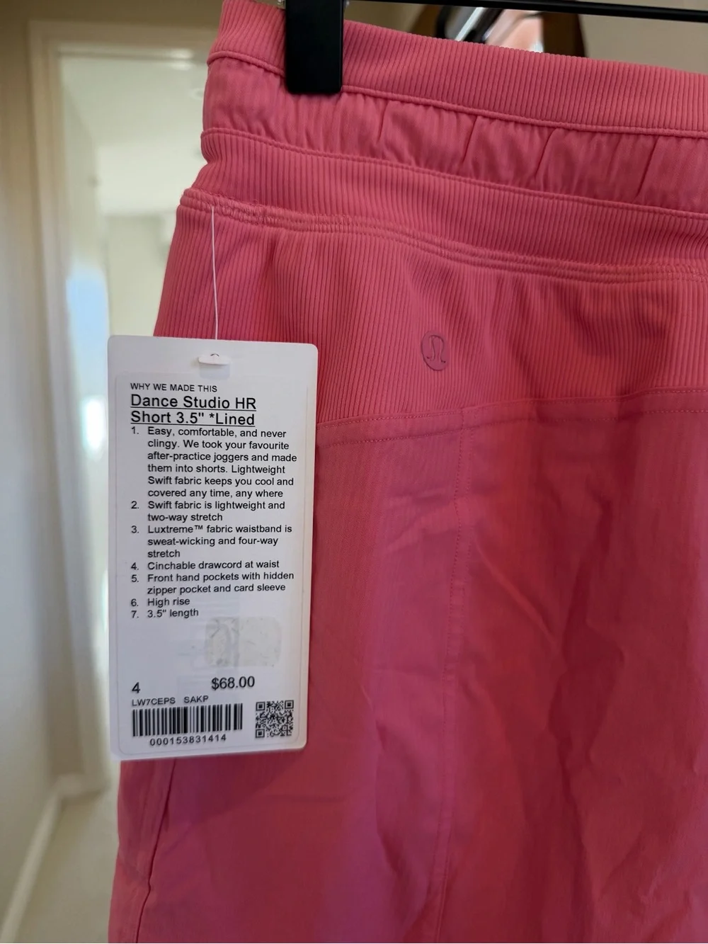 NWT Lululemon Dance Studio High-Rise Short 3.5